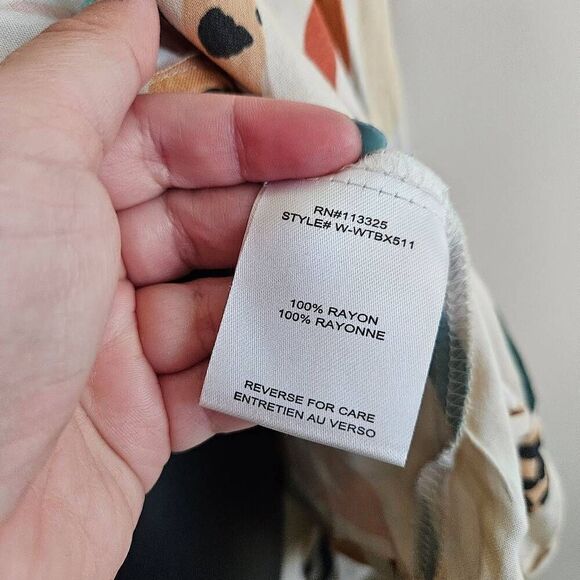 NWT Standard Issue Safari Ruffle Tie Shirt - Picture 5 of 8